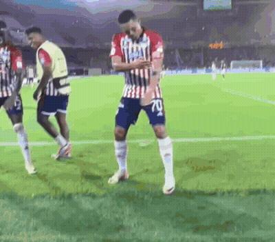 Soccer Player Number 70 Dancing On Field GIF