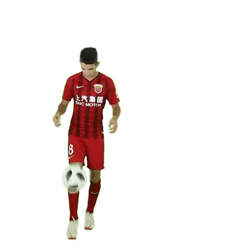 Soccer Player Number 8 Kicking Ball Sticker