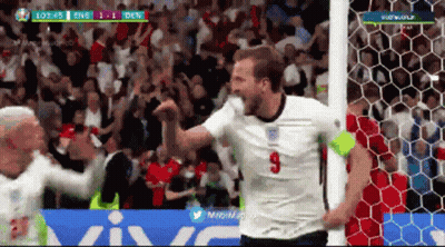 Soccer Player Number 9 Celebrates GIF