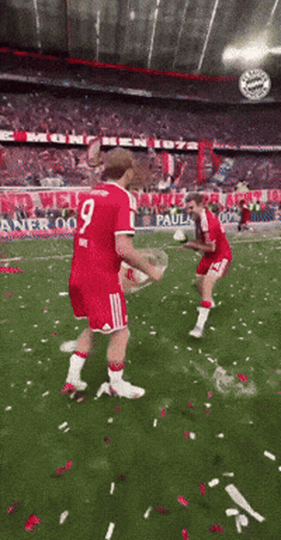 Soccer Player Number 9 Dancing On Field GIF