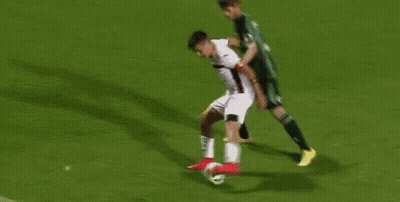 Soccer Player Number 9 Kicking Ball GIF