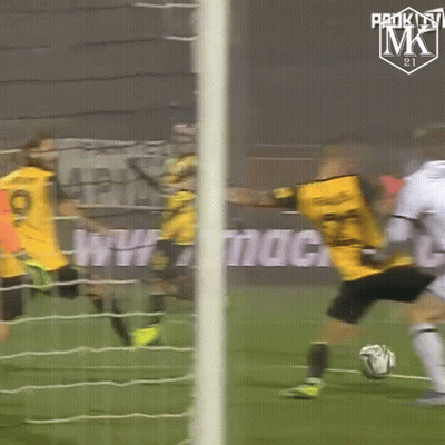Soccer Player Number 9 Kicking Ball GIF