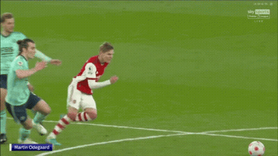 Soccer Player Number 9 Kicks Ball GIF