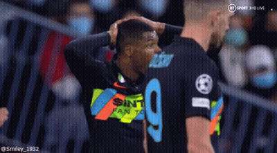 Soccer Player Number 9 Next To Another Player GIF
