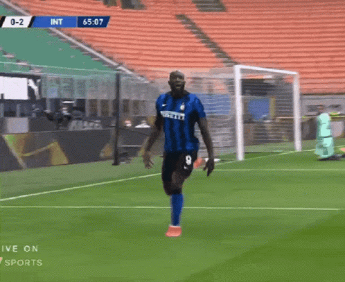 Soccer Player Number 9 Running GIF
