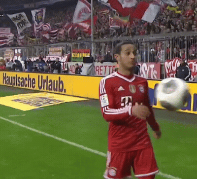 Soccer Player On Field With Hauptsache Urlaub Sign GIF