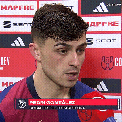 Soccer Player Pedri Gonzalez Being Interviewed GIF