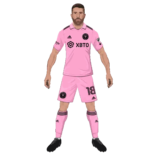 Soccer Player Pink Uniform 18 Sticker