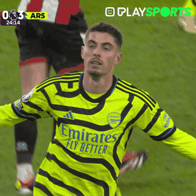 Soccer Player Pointing In Black And White Jersey GIF