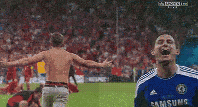 Soccer Player Raising Arms GIF