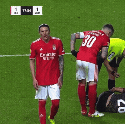Soccer Player Red Emirates Fly Better Jersey GIF
