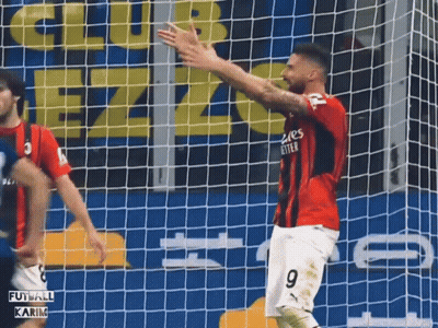 Soccer Player Red Jersey Number 9 On Shorts GIF