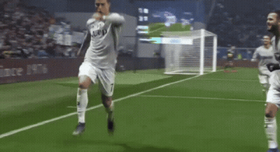 Soccer Player Running In Jeep Jersey GIF