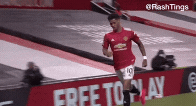 Soccer Player Running In Red Jersey Number 10 GIF