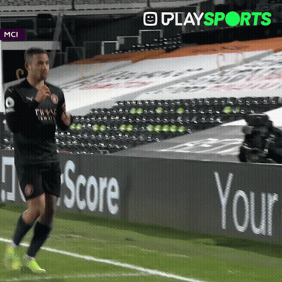 Soccer Player Running On Field With Scoreboard Sign GIF