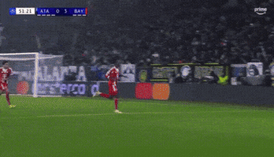 Soccer Player Running Past Mastercard Ad GIF