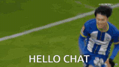 Soccer Player Running Says Hello Chat GIF