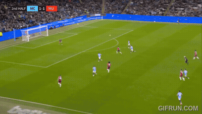 Soccer Player Running Score 1-1 GIF