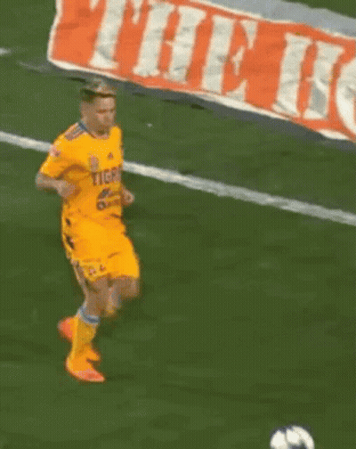 Soccer Player Running With Ball Home Banner GIF