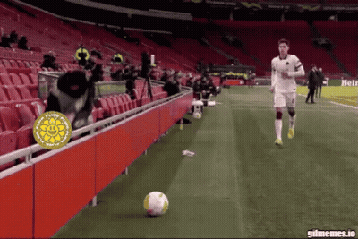 Soccer Player Running With Heineken Logo GIF