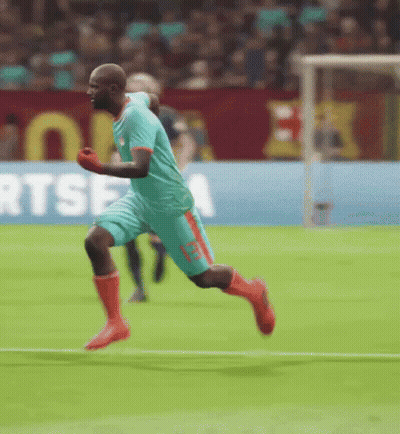 Soccer Player Running With RTSF Sign GIF