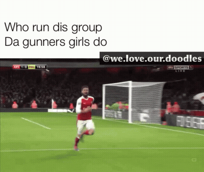 Soccer Player Running With Who Run Dis Group GIF