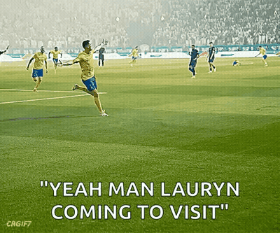 Soccer Player Running Yeah Man Lauryn Coming To Visit GIF