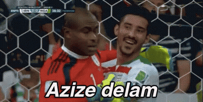 Soccer Player Saying Azize Delam In Front Of Goal GIF