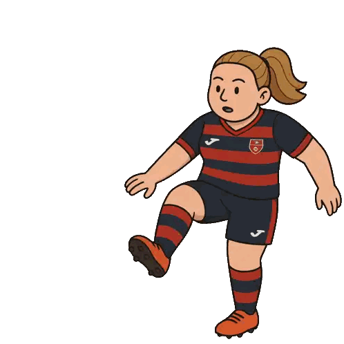 Soccer Player Saying Hey Tamara Sticker