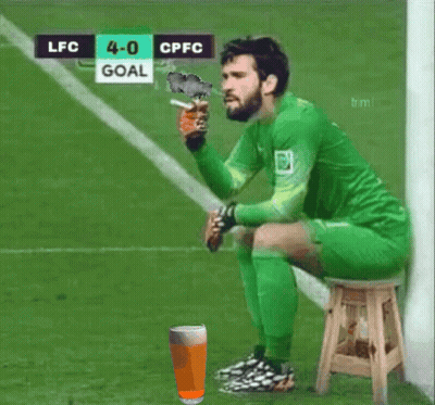 Soccer Player Sitting On Stool With Beer GIF