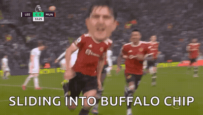 Soccer Player Sliding Into Buffalo Chip GIF