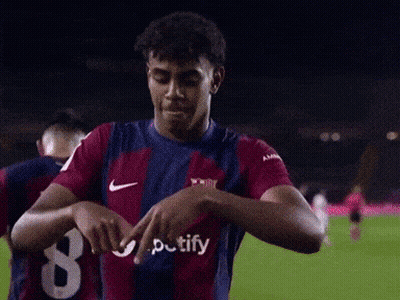 Soccer Player Smiling With Spotify Shirt GIF