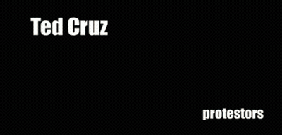 Soccer Player Ted Cruz Standing Next To Protester GIF