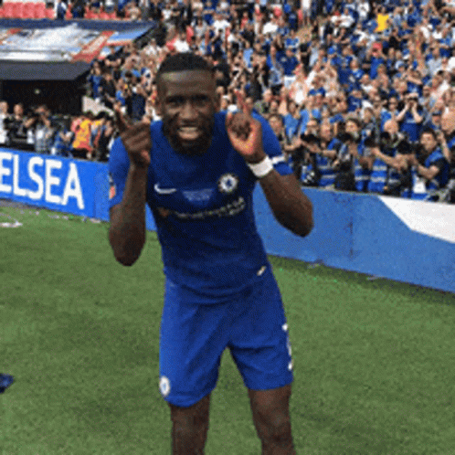 Soccer Player Thumbs Up In Front Of Elsea Sign GIF