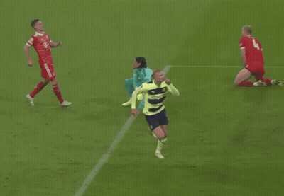 Soccer Player Thumbs Up In Neon Yellow And Blue Jersey GIF