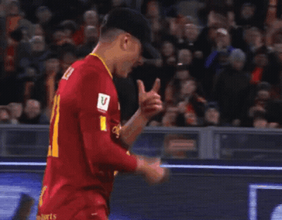 Soccer Player Thumbs Up With Roma Flag GIF