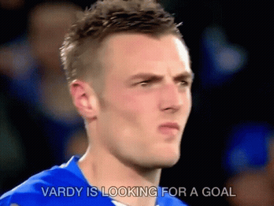 Soccer Player: Vardy Looking For Goal GIF