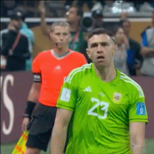 Soccer Player Wearing A Green Jersey With The Number 23 On It GIF