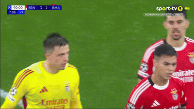 Soccer Player Wearing A Yellow Jersey That Says Emirates On The Front GIF
