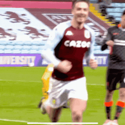 Soccer Player Wearing Cazoo Shirt Running GIF