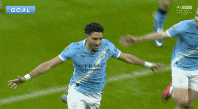 Soccer Player Wearing Etihad Shirt GIF