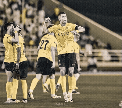 Soccer Player Wearing Kaed Jersey Celebrates Goal GIF