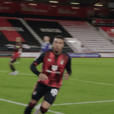 Soccer Player Wearing Red Jersey Number 10 GIF