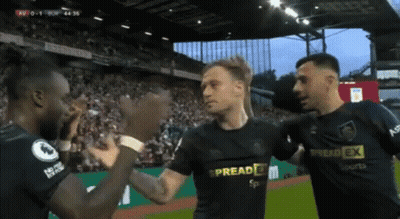 Soccer Player Wearing Spread Ex Shirt GIF