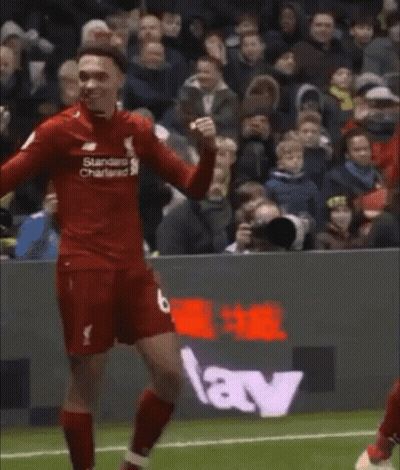 Soccer Player Wearing Standard Chartered Jersey GIF