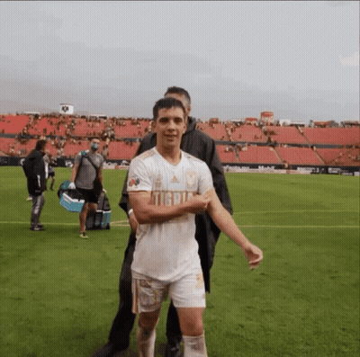 Soccer Player Wearing Tigres Shirt GIF