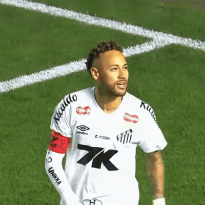 Soccer Player Wearing White Shirt With K GIF