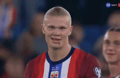 Soccer Player With Bandage In Red White Blue Visa Jersey GIF