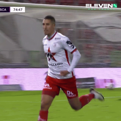 Soccer Player With Eleven Pro League On Jersey GIF
