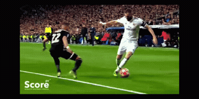 Soccer Player With Fly Emirates Jersey GIF